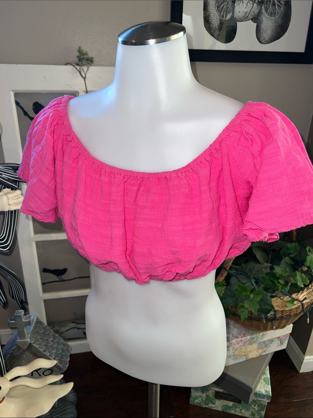 Blue Blush Crop Top
